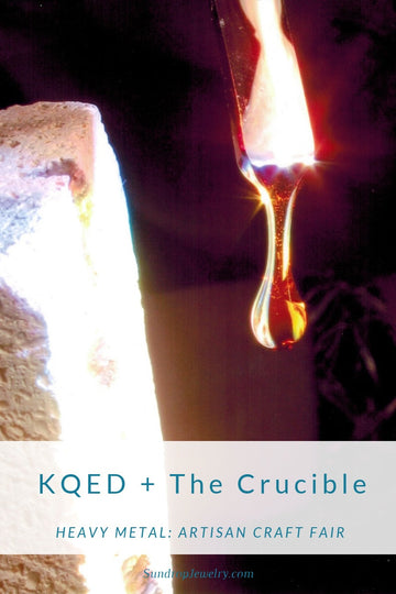 Melting glass with focused sunlight - see the finished jewelry tonight at The Crucible in Oakland