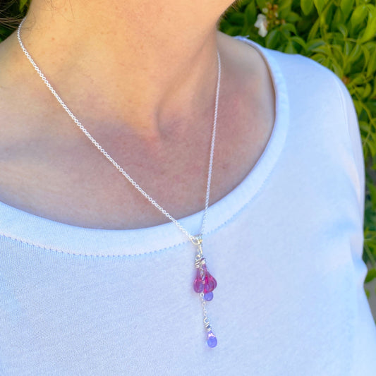 Collina Necklace, Magenta - Sundrop Jewelry