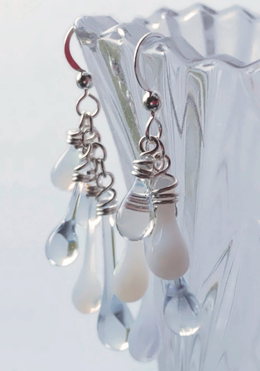 Cascade Earrings: "Cloudy with a chance of raindrops"