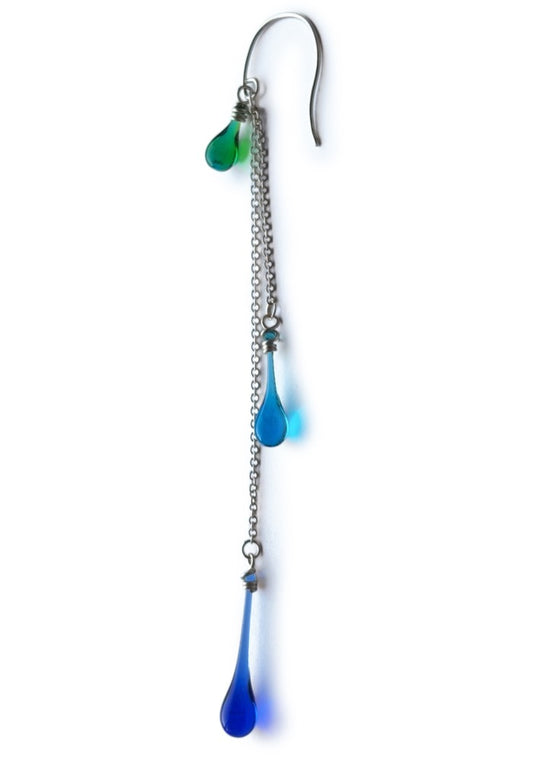 Rainforest Shoulder Duster Trio Earring - single earring - Sundrop Jewelry