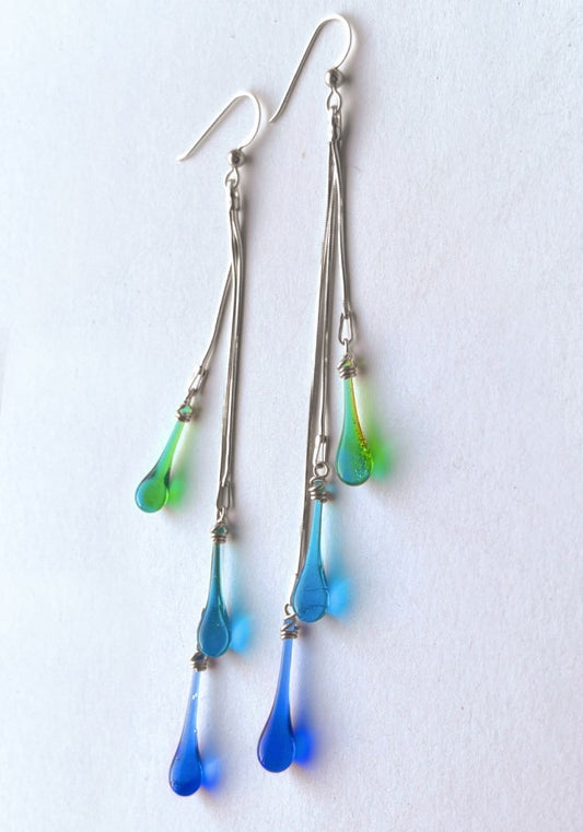 Rainforest Shoulder Duster Trio Earrings - Sundrop Jewelry
