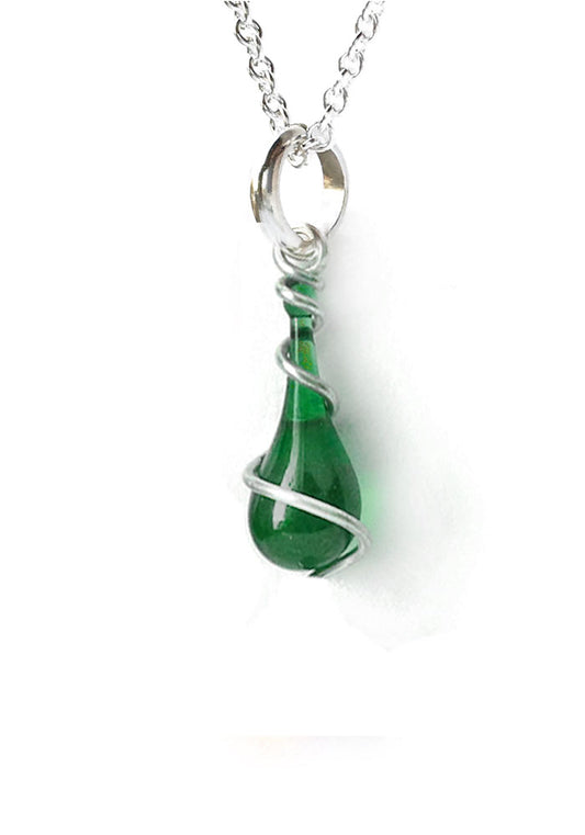 Emerald Spiral Demi Pendant