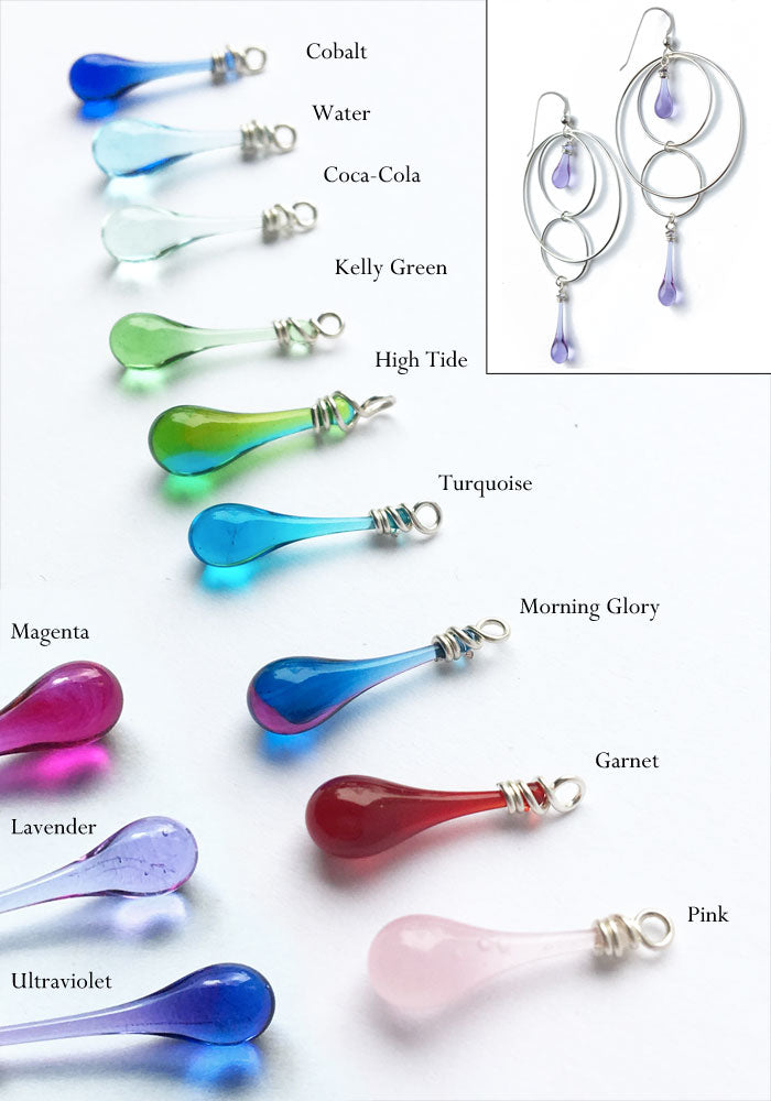 Orbital Motion Earrings, large - glass Earrings by Sundrop Jewelry