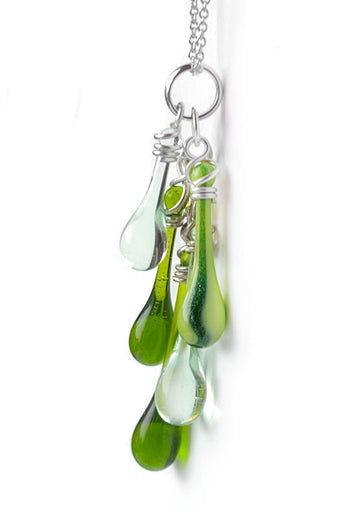 Spring Greens Cascade Necklace