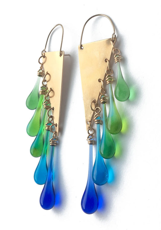 Bronze Rainforest Fringe Earrings