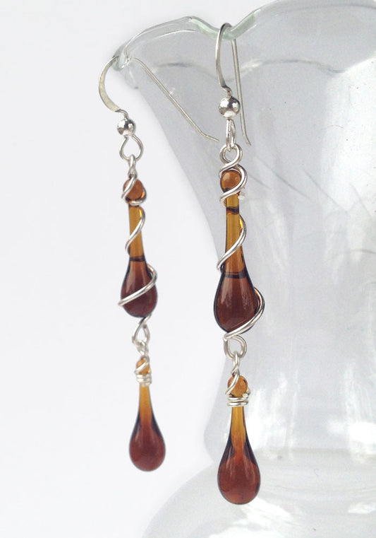 Mocha Mousse Gemini Earrings