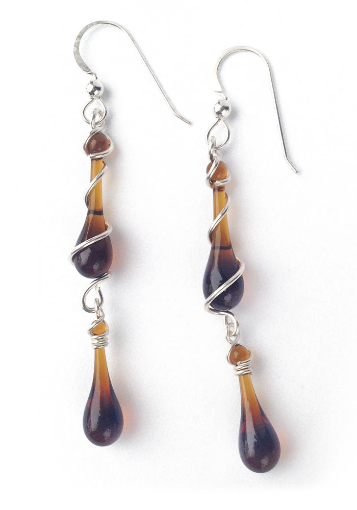 Bottle Brown Gemini Earrings - Sundrop Jewelry