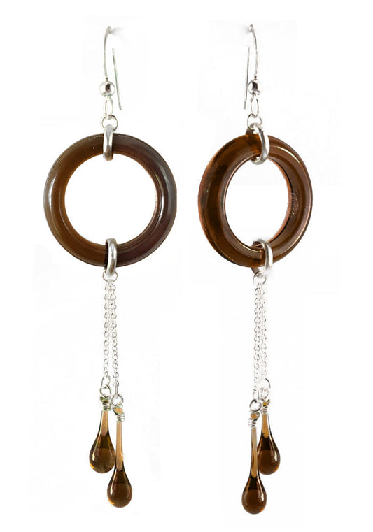 Comet Earrings - glass Earrings by Sundrop Jewelry