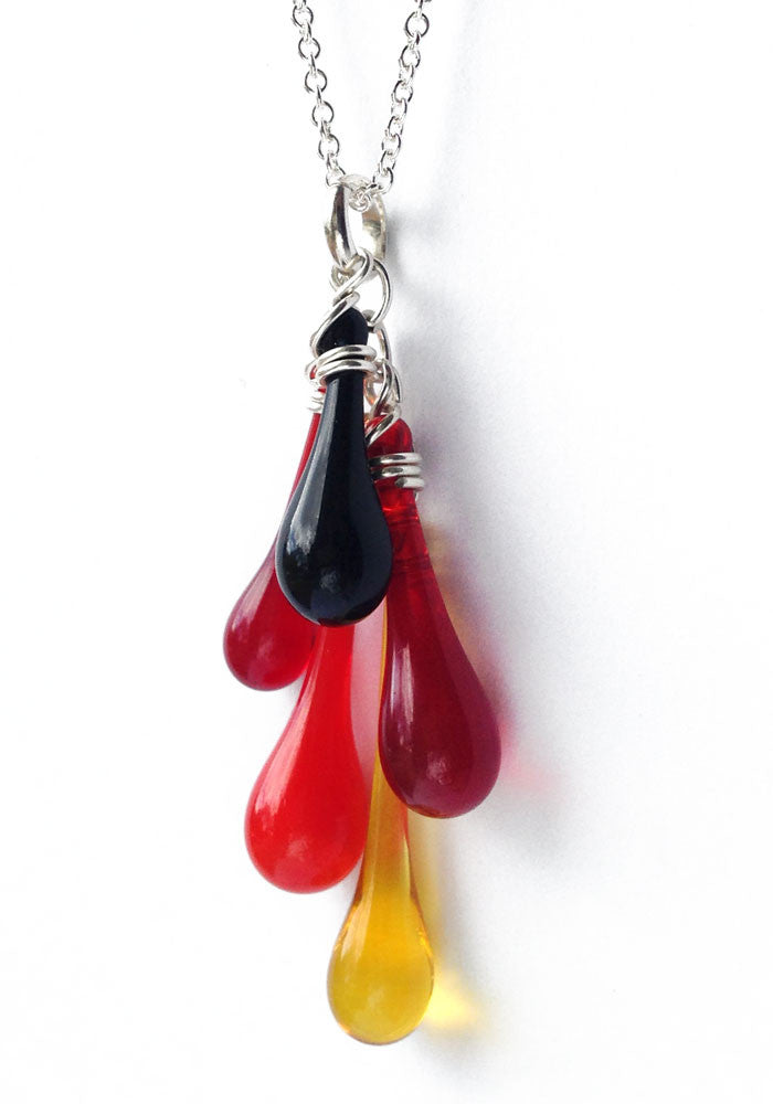 Cascade Necklace - glass Necklace by Sundrop Jewelry