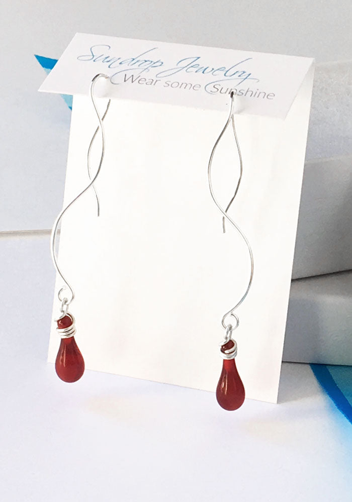 Illusion Earrings - glass Earrings by Sundrop Jewelry