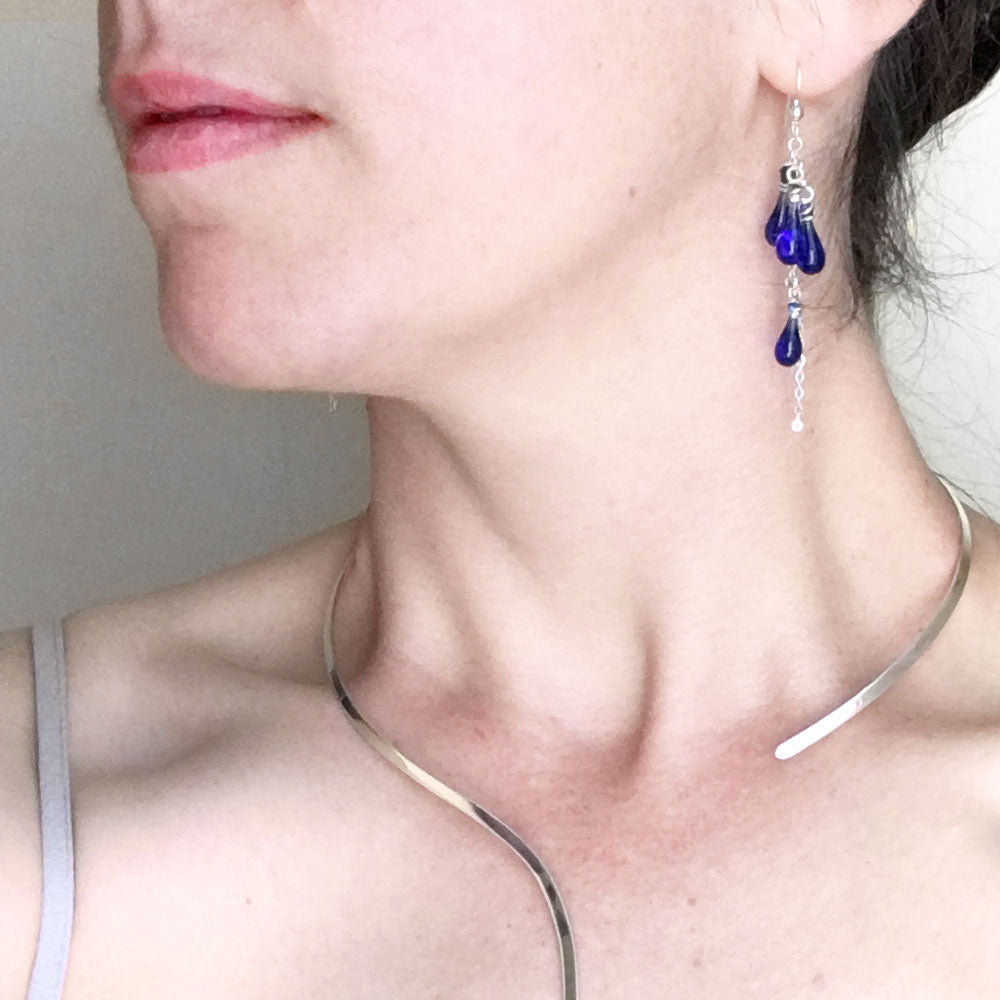 Brown Collina Earrings - glass Jewelry by Sundrop Jewelry
