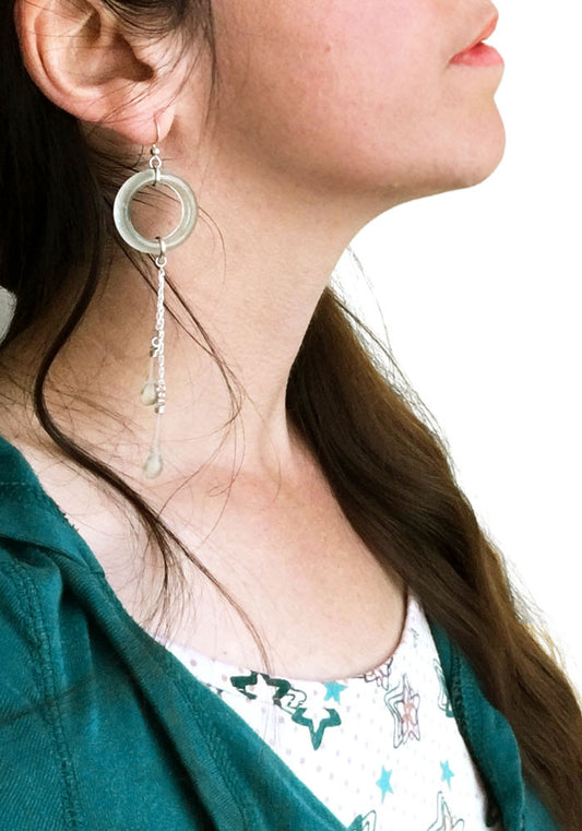 Brown Comet Earrings - glass Earrings by Sundrop Jewelry