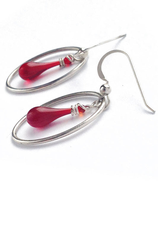 Garnet Cameo Earrings - Sundrop Jewelry