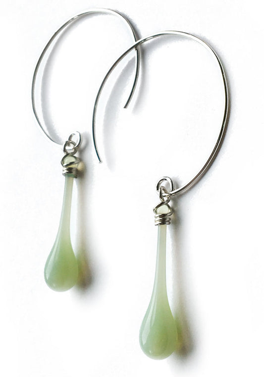 Jadeite Circle Earrings, medium