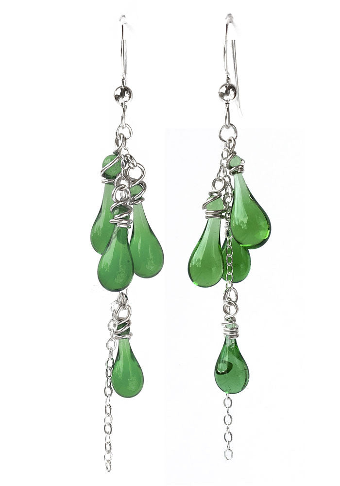 Collina Earrings - glass Earrings by Sundrop Jewelry