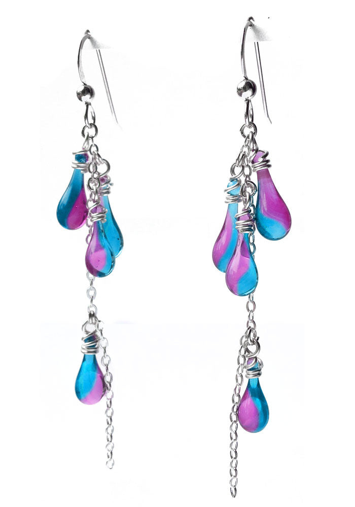 Collina Earrings - glass Earrings by Sundrop Jewelry