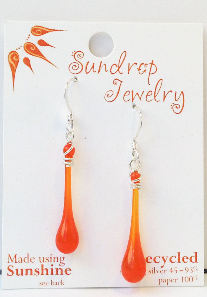 Pumpkin Orange Solaris Earrings - Sundrop Jewelry