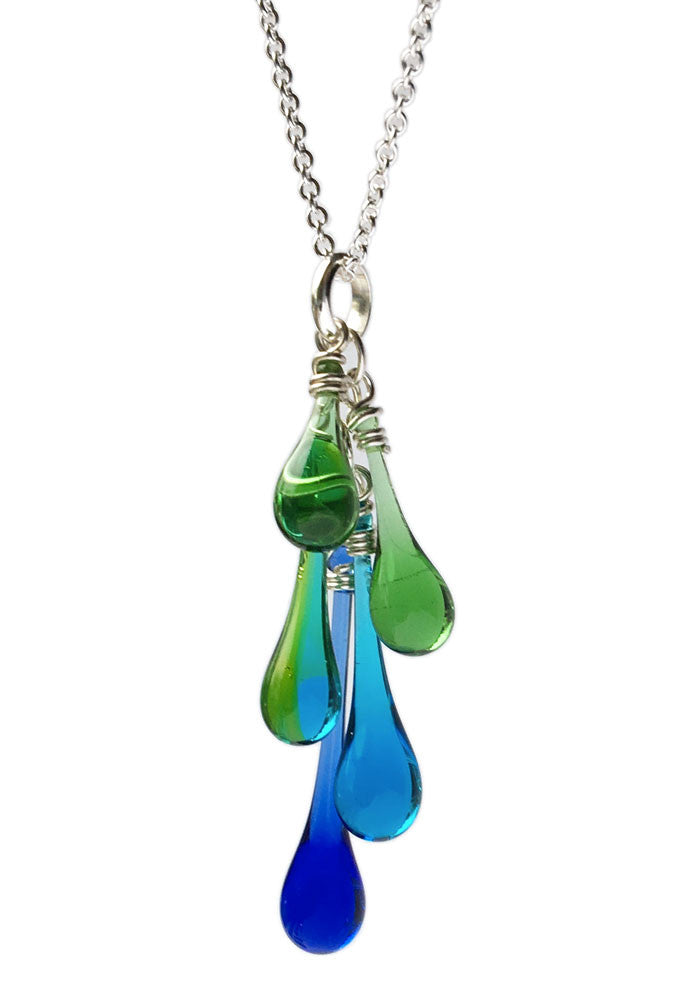 Cascade Necklace - glass Necklace by Sundrop Jewelry