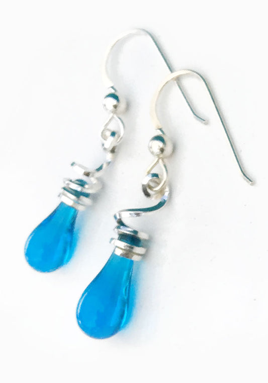 Short Tendrils Earrings, Turquoise