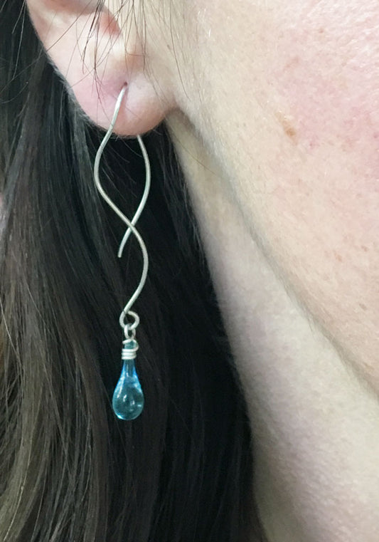Dew Drop Illusion Earrings - glass Earrings by Sundrop Jewelry