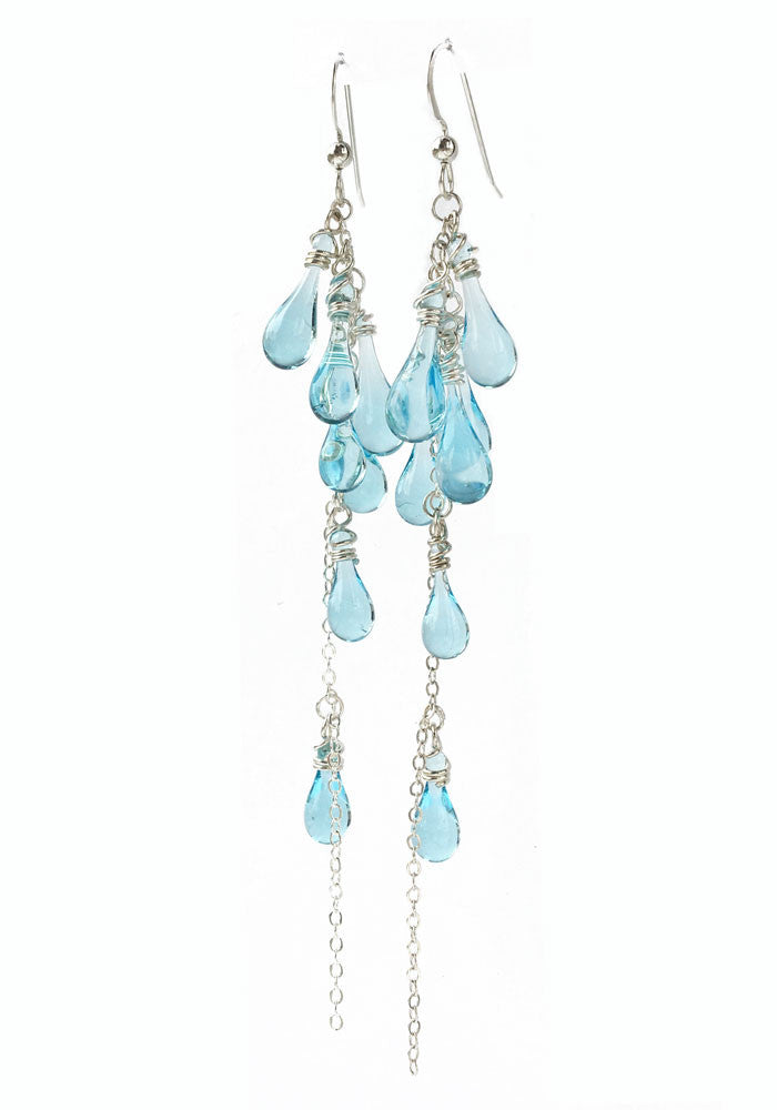 Water Lanata Earrings - glass Jewelry by Sundrop Jewelry