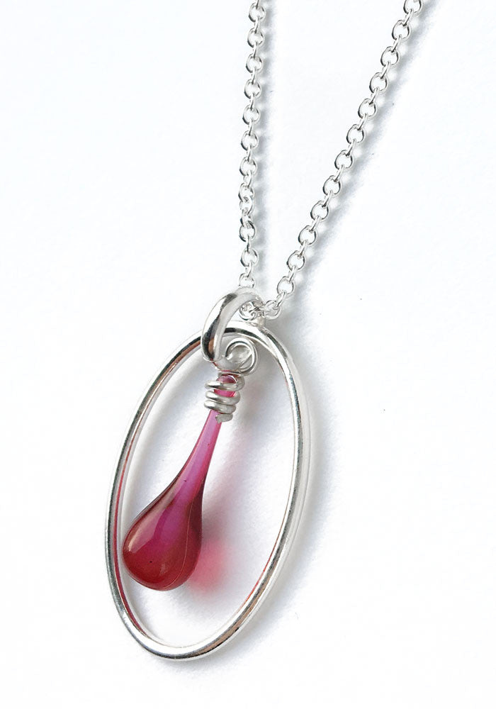 October Birthstone: Watermelon Tourmaline - glass Jewelry by Sundrop Jewelry