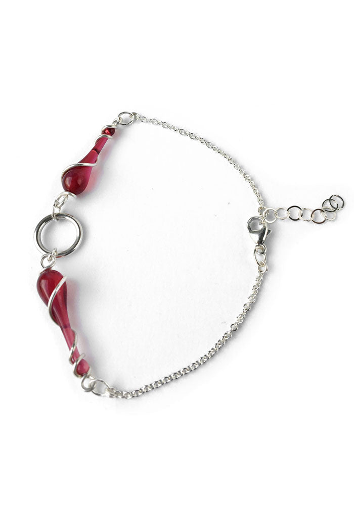 October Birthstone: Watermelon Tourmaline - glass Jewelry by Sundrop Jewelry