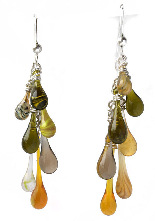 Yellow Waterfall Earrings